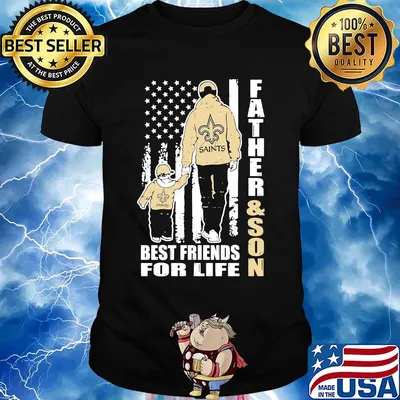 New orleans saints father and son best friends for life american flag happy father's day shirt