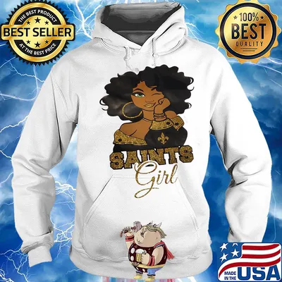 New orleans saints football black girl s Hoodie