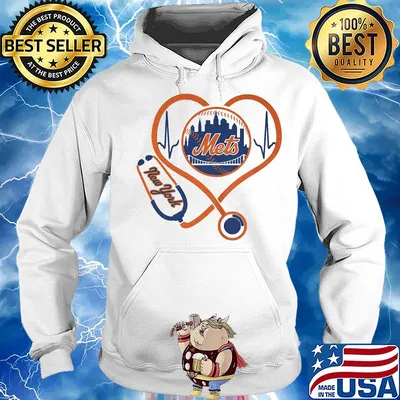 New york mets baseball stethoscope heart s Hoodie