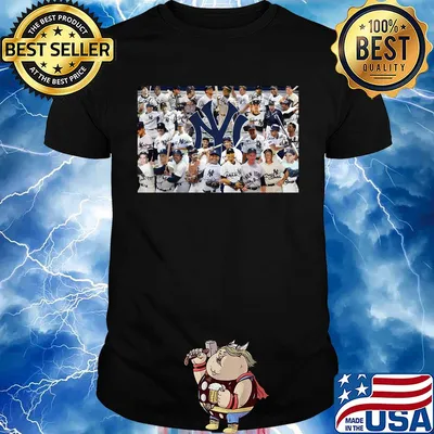 New york yankees baseball team players signatures shirt
