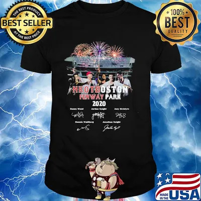 Nkotboston fenway park 2020 signatures firework shirt