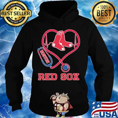 Nurse boston red sox baseball stethoscope heartbeat s Hoodie
