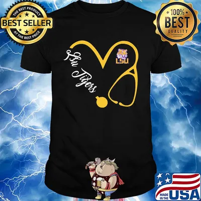 Nurse lsu tigers stethoscope shirt