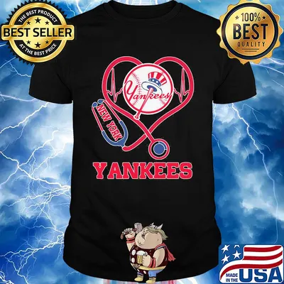 Nurse new york yankees stethoscope heartbeat shirt