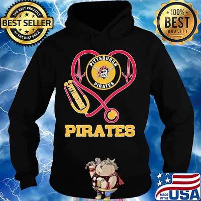 Nurse pittsburgh pirates baseball stethoscope heartbeat s Hoodie