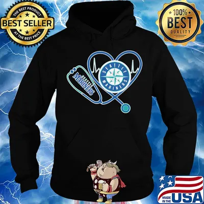 Nurse Seattle mariners stethoscope heartbeat s Hoodie