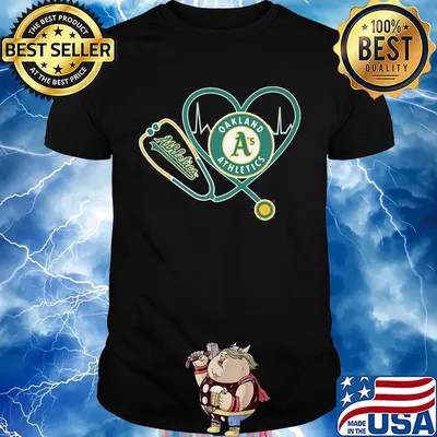 Oakland Athletics nurse heart shirt