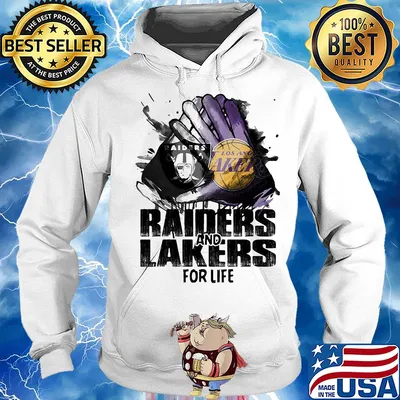 Oakland Raiders and los angeles lakers for life art s Hoodie