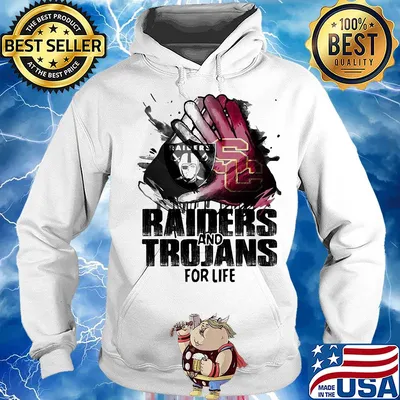 Oakland raiders and southern california trojans for life art s Hoodie