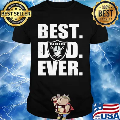 Oakland raiders logo best dad ever happy father's day shirt
