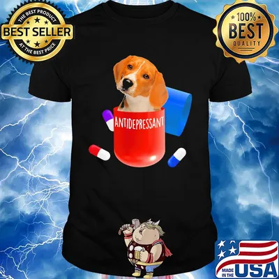 Official antidepressant beagle dog shirt