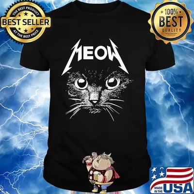 Official Black cat meow shirt