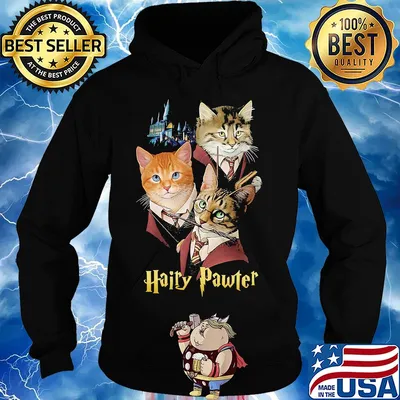 Official cats hairy pawter s Hoodie