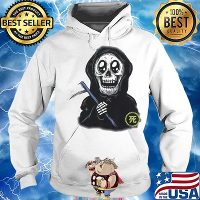 Official death black skull s Hoodie