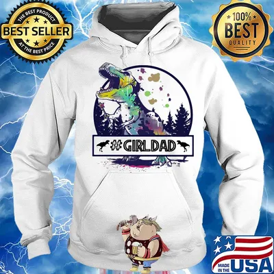 Official dinosaur girl dad s Hoodie