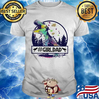 Official dinosaur girl dad shirt