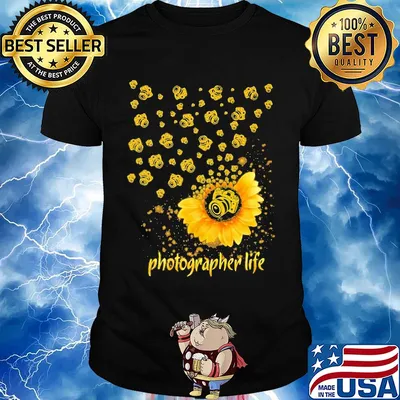 Official Photographer life sunflower shirt