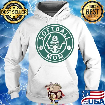 Official Softball mom starbucks s Hoodie