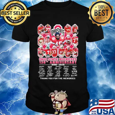 Ohio state buckeyes 130th anniversary 1890 2020 thank you for the memories signatures shirt