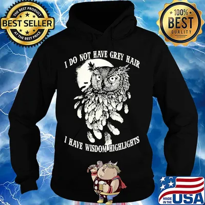 Owl I do not have grey hair I have wisdom highlights s Hoodie