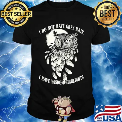 Owl I do not have grey hair I have wisdom highlights shirt