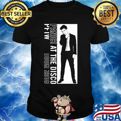 Panic at the disco pftw tour 2018 white black photo shirt