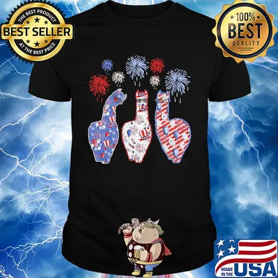 Patriotic llamas firework american flag independence day shirt