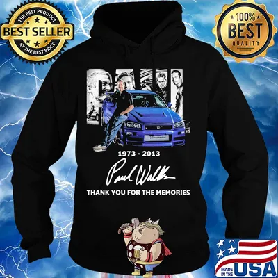 Paul walker 1973 2013 thank you for the memories signatures s Hoodie