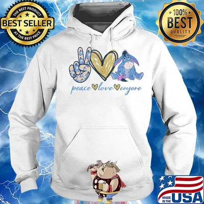 Peace love eeyore heart s Hoodie