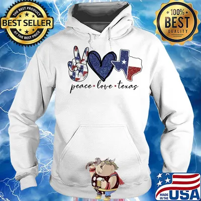 Peace love heart Texas map s Hoodie