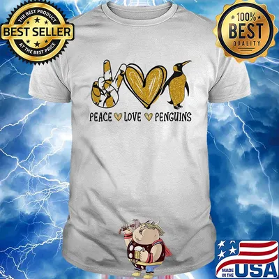 Peace love penguins heart shirt