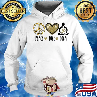 Peace love yoga sunflowers heart s Hoodie