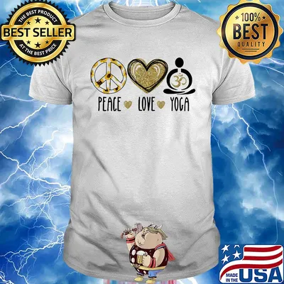 Peace love yoga sunflowers heart shirt