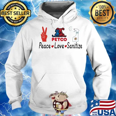Petco peace love sanitize covid-19 s Hoodie