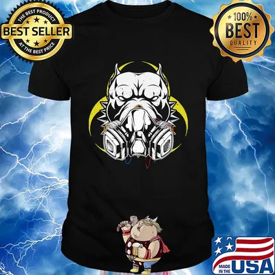Pitbull Gas Mask Social Distancing 2 Sides Shirt