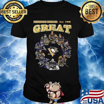 Pittsburgh penguins hockey all-time great signatures shirt