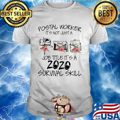 Postal worker it's not just a job title it's a 2020 mask survival skill shirt