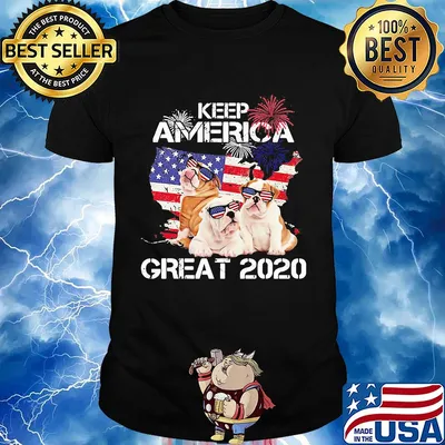 Pug keep America great 2020 firework independence day shirt