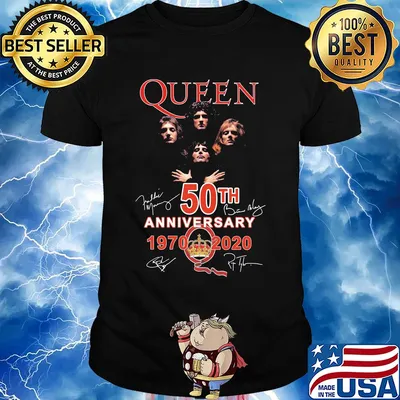 Queen 50th anniversary 1970-2020 signature shirt