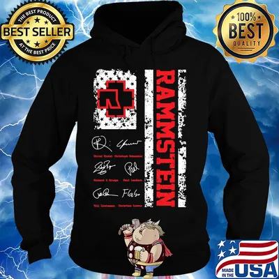 Rammstein signature American flag veteran Independence Day s Hoodie