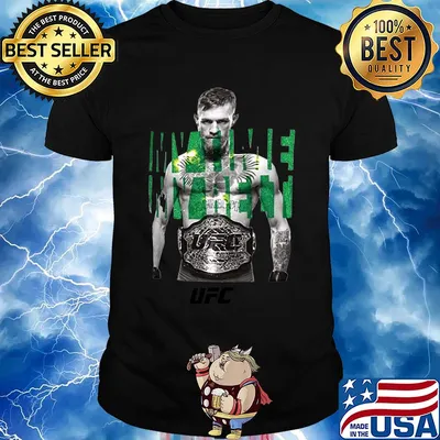 Reebok conor mcgregor ufc my time my belt champions shirt