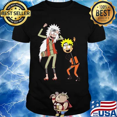 Rick and morty naruto and jiraiya mashup shirt
