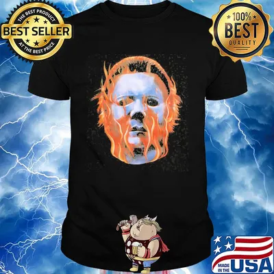 Rock rebel halloween ii michael myers flames shirt