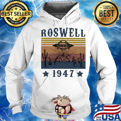 Roswell 1947 cactus vintage s Hoodie