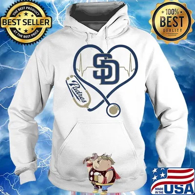 San diego padres baseball stethoscope heart s Hoodie