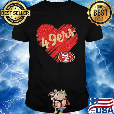 San Francisco 49ers NFL heart shirt