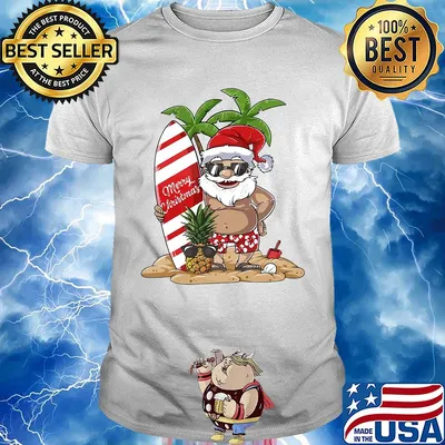 Santa Claus Hawaiian Surfing shirt