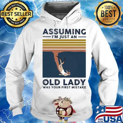 Scuba diving assuming I’m just an old lady was your first mistake vintage s Hoodie