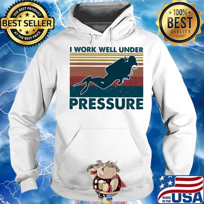 Scuba diving I work well under pressure vintage s Hoodie