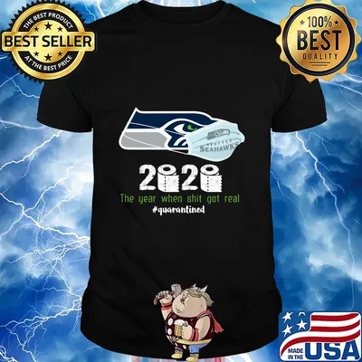 Seattle Seahawks 2020 the year when shit got real quarantined mask toilet paper shirt